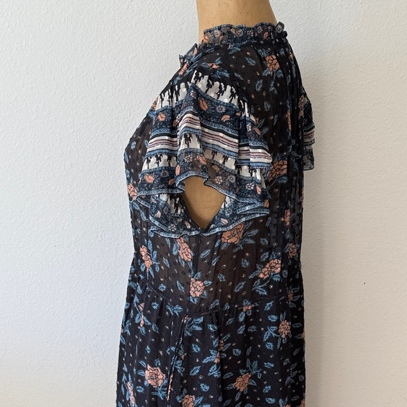 Ulla Johnson sz 0 draped Floral Print Midi Dress great condition - Picture 4 of 12